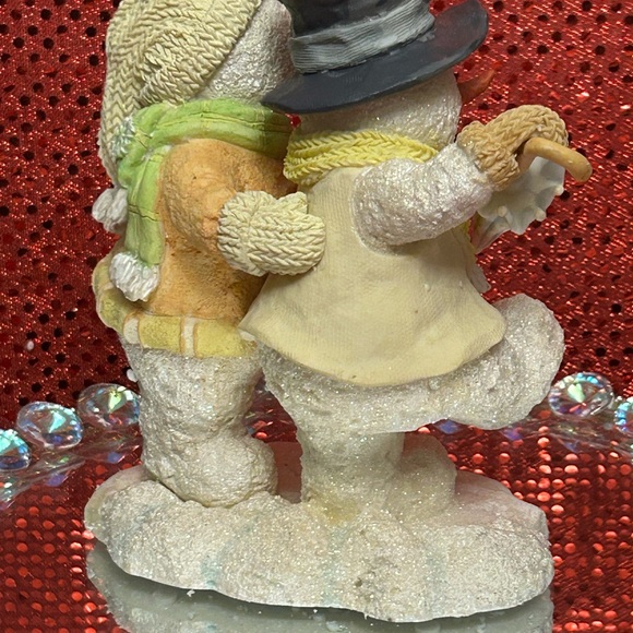 Russ Snowman Couple Figurine - Cream and Tan Approx. 7” - Picture 7 of 11